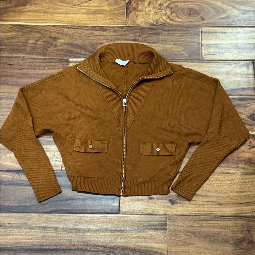 Daily Practice Women's Rust Zip-Up Sweater - Image 6