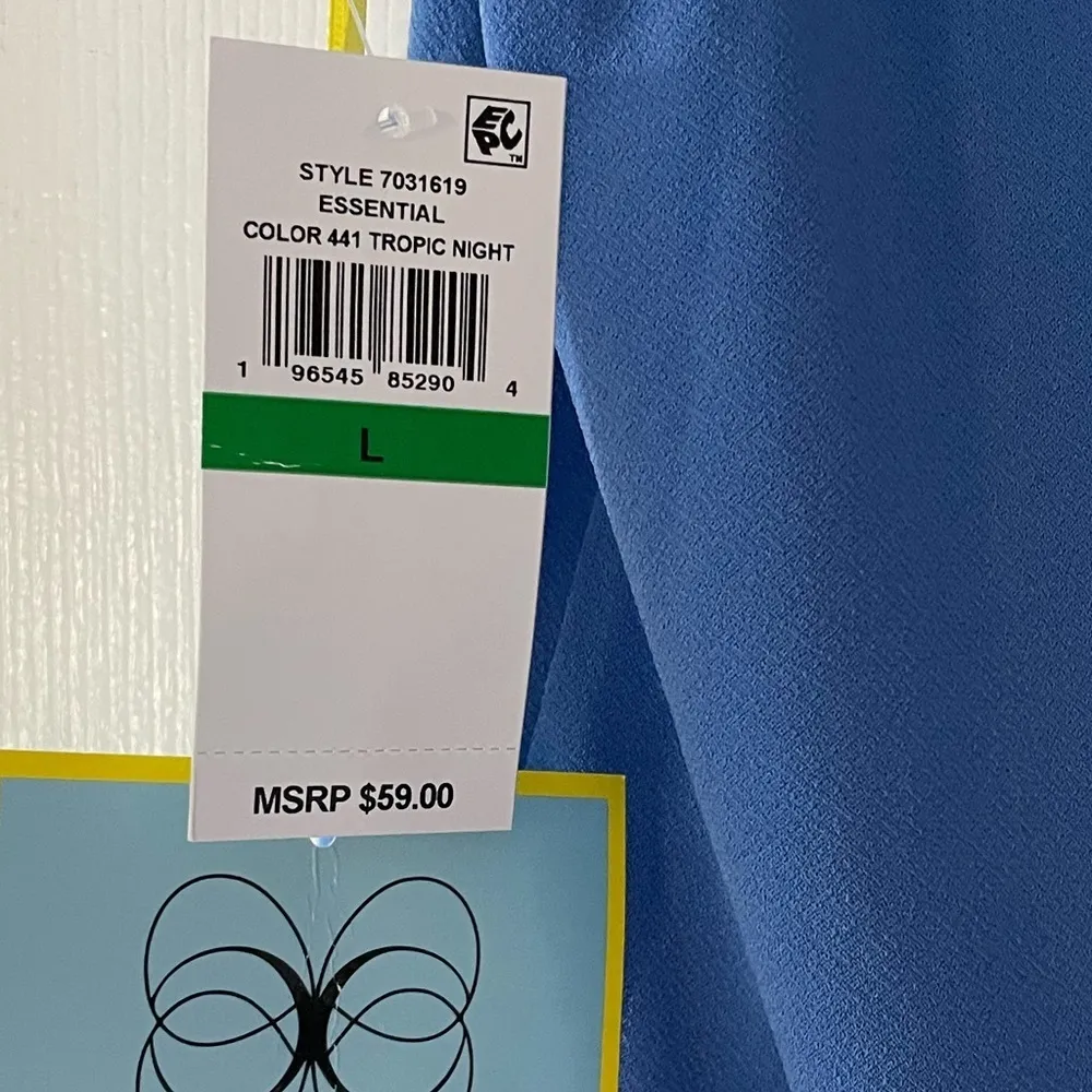 CeCe Large Blue‎ Ruffle Sleeve Blouse NWT - Image 6