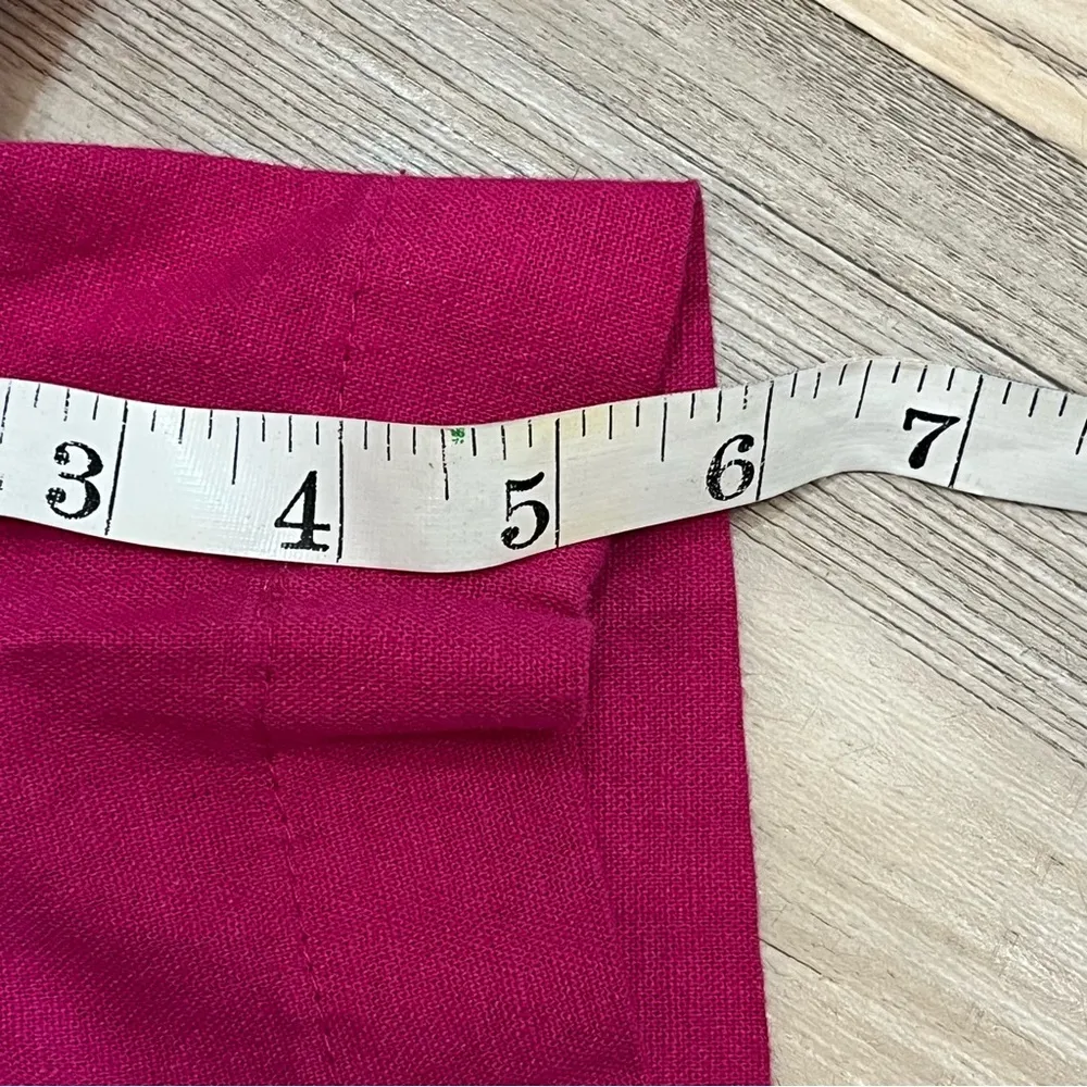 Women's High-Rise Tailored Linen Shorts - A New Day Pink size 4 pink - Image 4