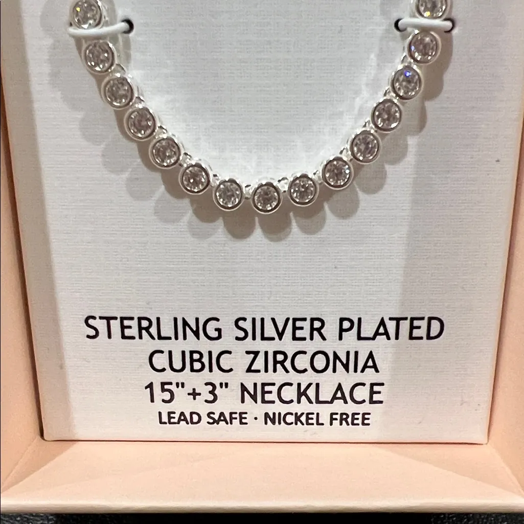 Camila Coelho | Silver Cubic Zirconia Choker Necklace - Image 2