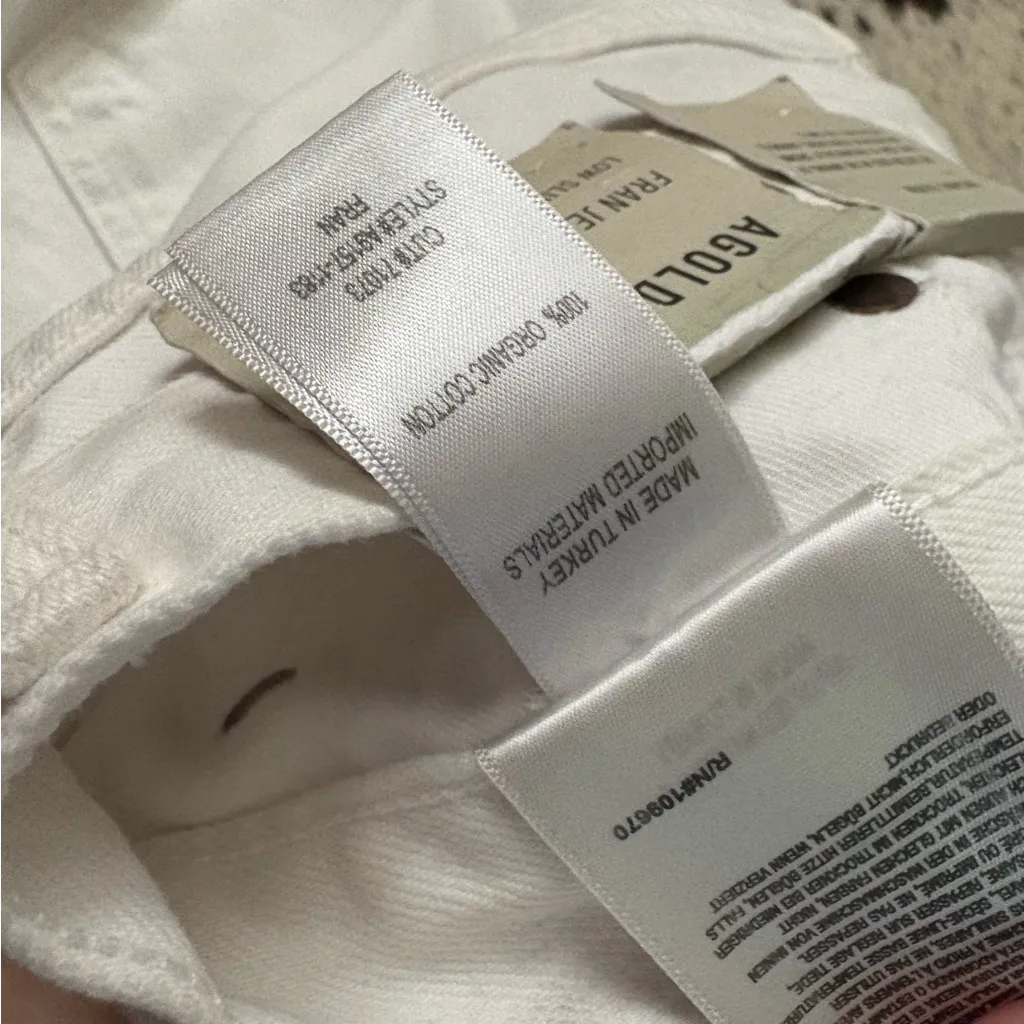 AGOLDE Fran Low Slung Easy‎ Straight Jeans in Milkshake Size 31 - Image 7