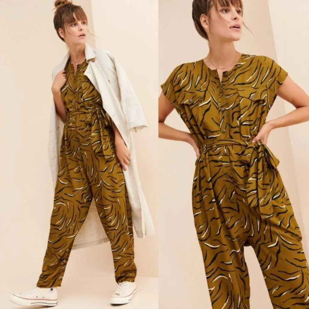 Anthropologie Corey Lynn Calter Cody Oliver Tiger Print Jumpsuit - Image 2