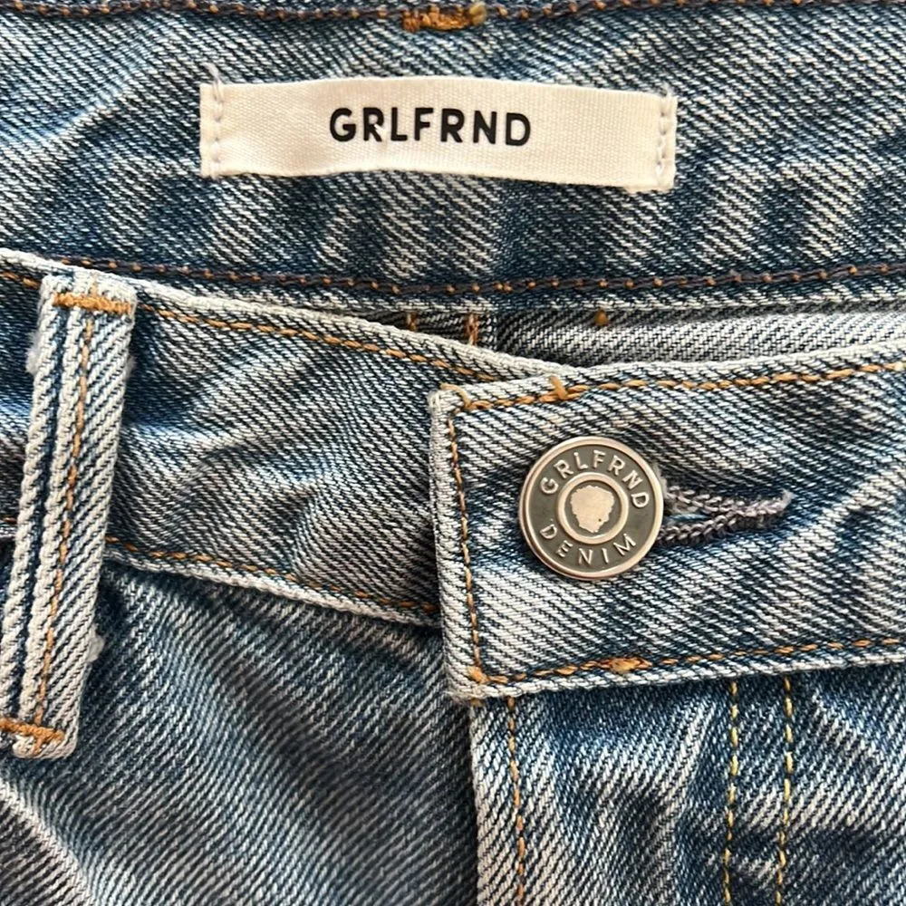 Grlfrnd High Rise‎ Karolina Cotton Distressed Straight Leg Women's Jeans size 26 - Image 5