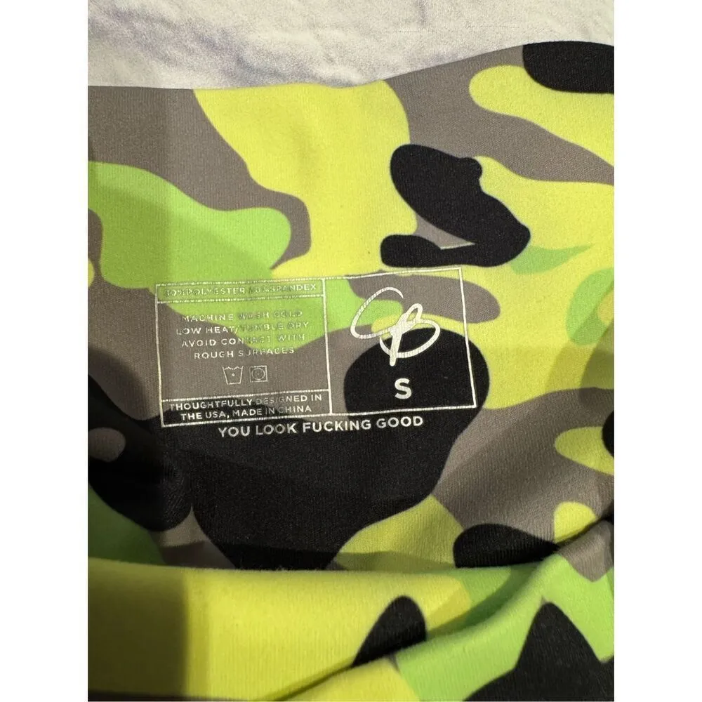 Celestial Bodiez OG Ultra High Rise Leggings in 'Hidden in Neon' Size Small Yellow - Image 4