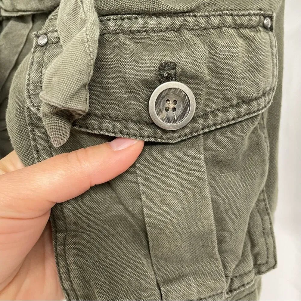 Cartonnier Anthropologie Green Utility Style Jacket Womens 4 Fall Lightweight - Image 4