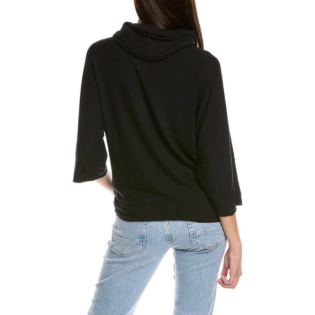 Michael Stars Charlie Drop Turtleneck Elbow Sleeve Top Black Size M NWT - Image 3