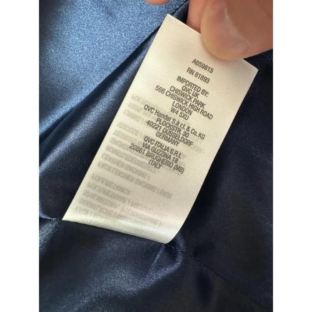 Dennis Basso  Luxe Faux Leather Jacket Blue Bliss 1X Petite NWOT Business Casual - Image 13