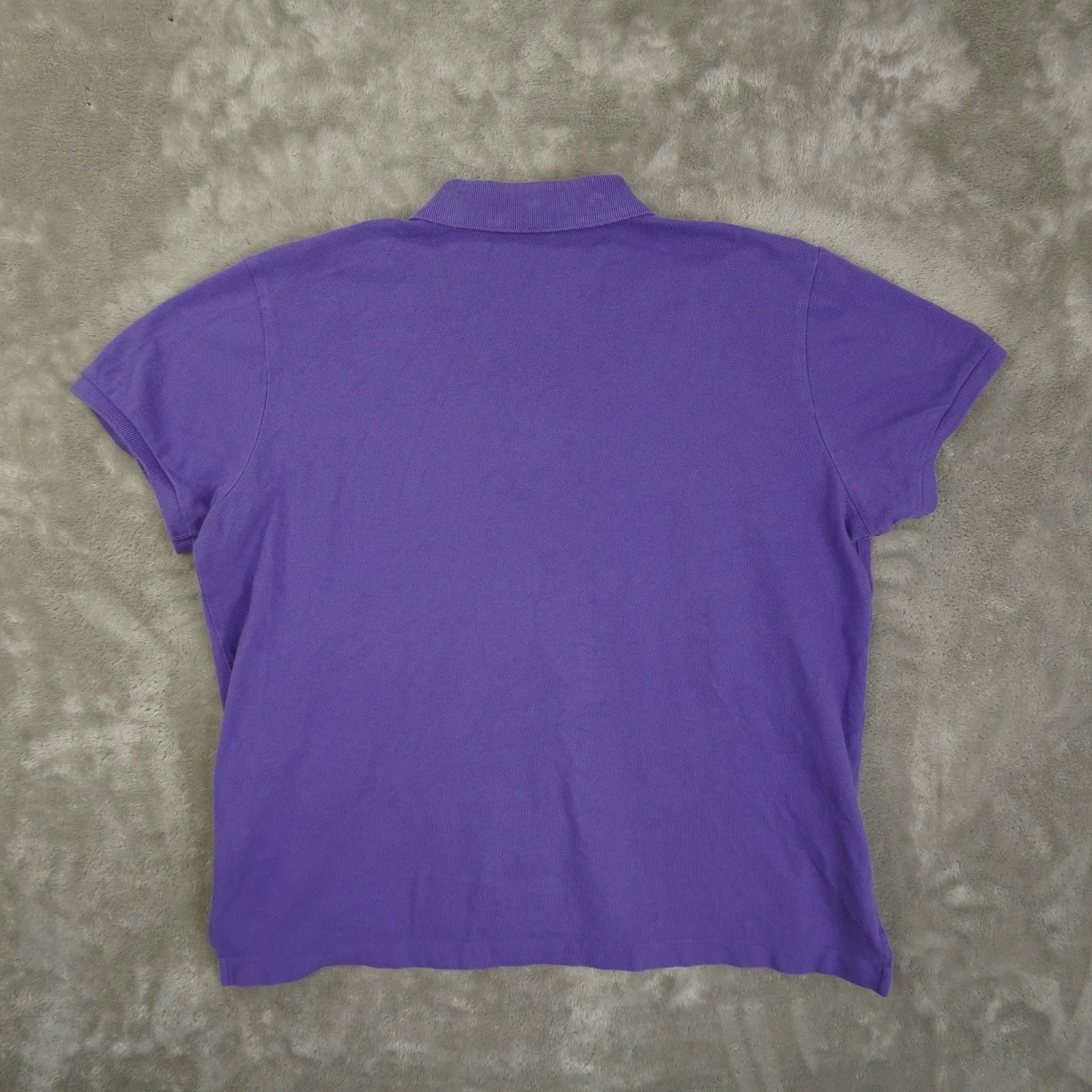Ralph Lauren Classic Fit Polo Shirt Women's Large Purple Short Sleeve Preppy - Image 4