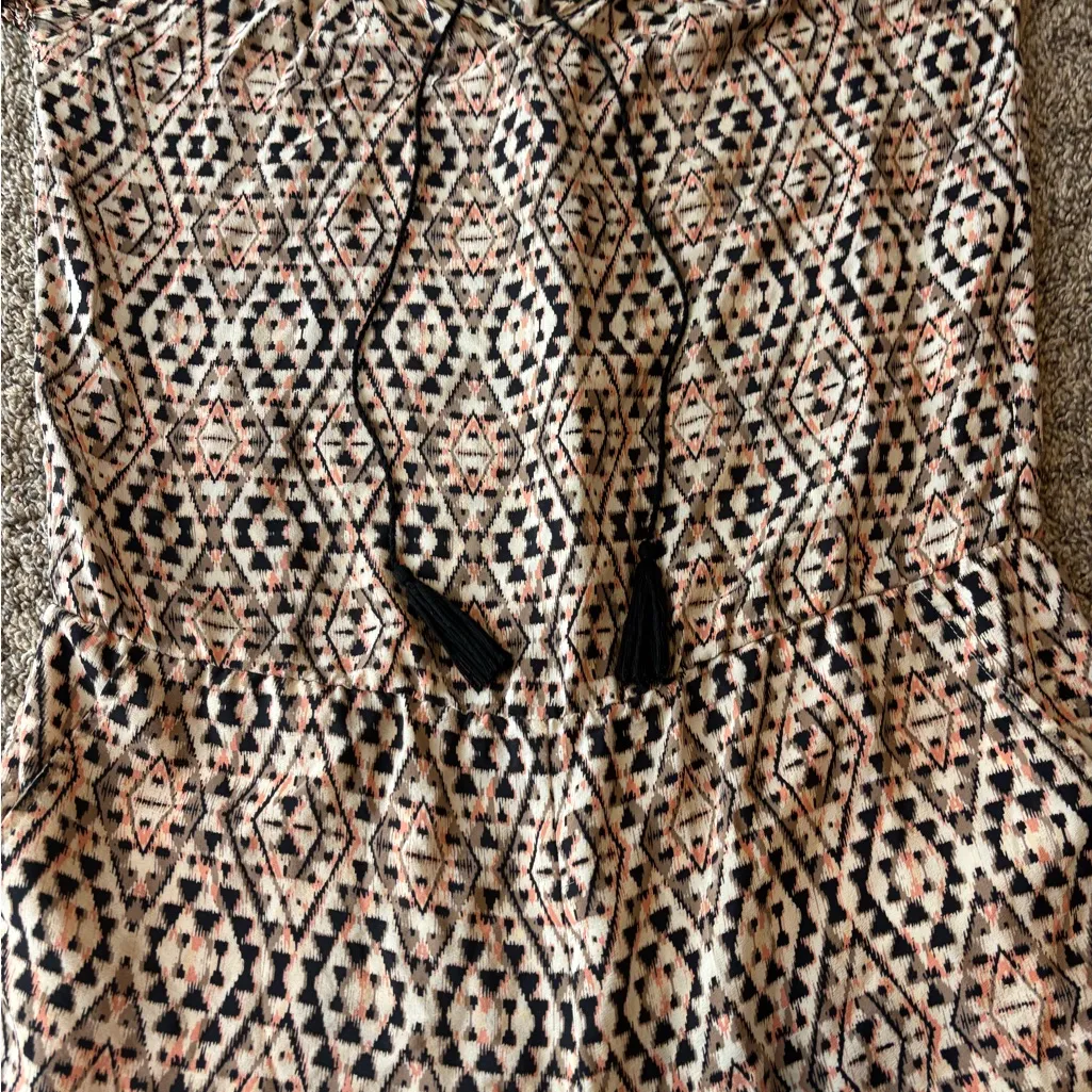 Current Elliott 100% Silk Romper with Tassels and Pockets - Image 7