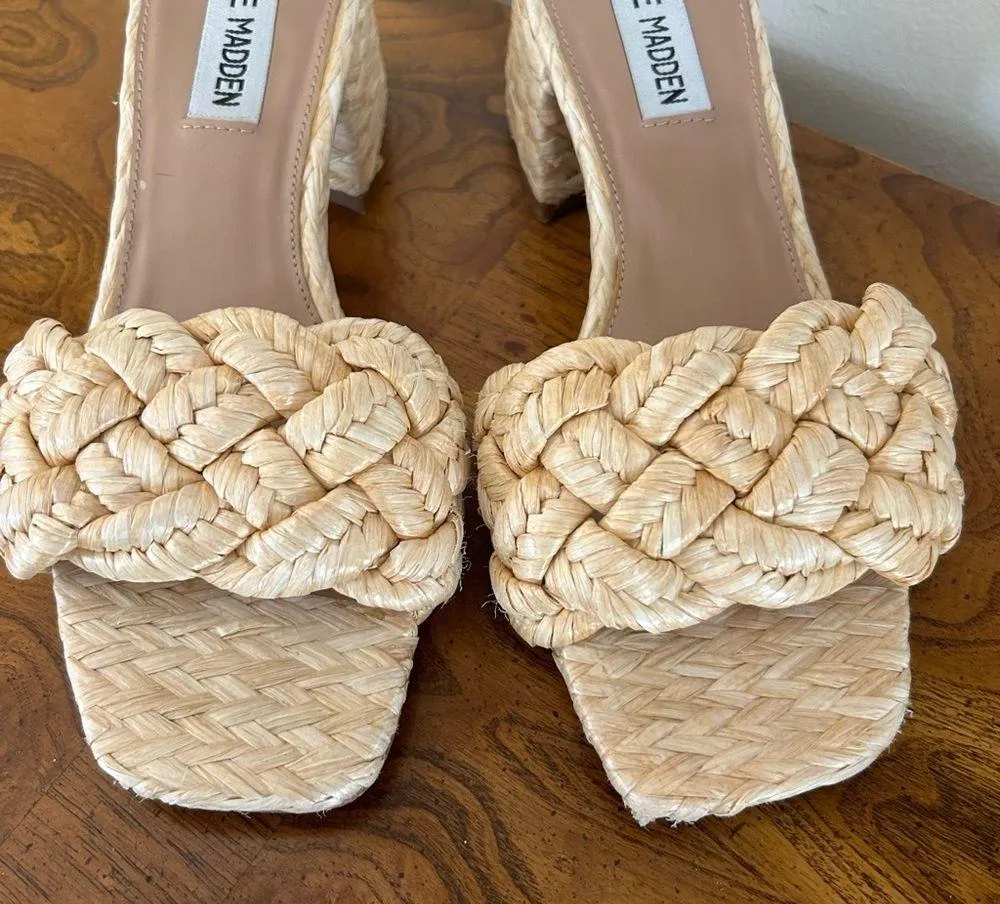 Steve Madden Corak Rafia Sandal Heels - Image 2
