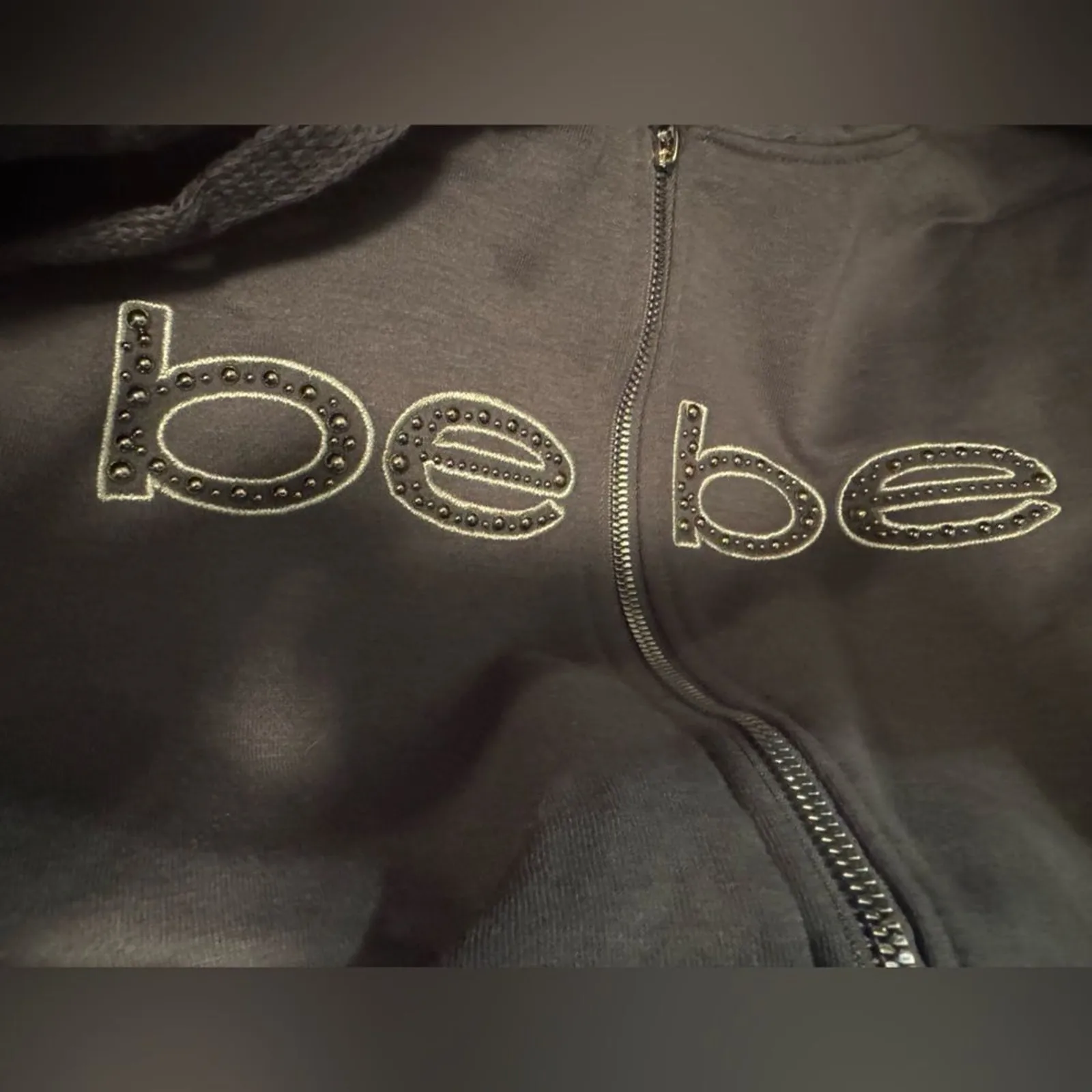 Bebe Sport Long Sleeve Hoodie with Front Zip Pockets Size 1X New MSRP $104 - Image 8