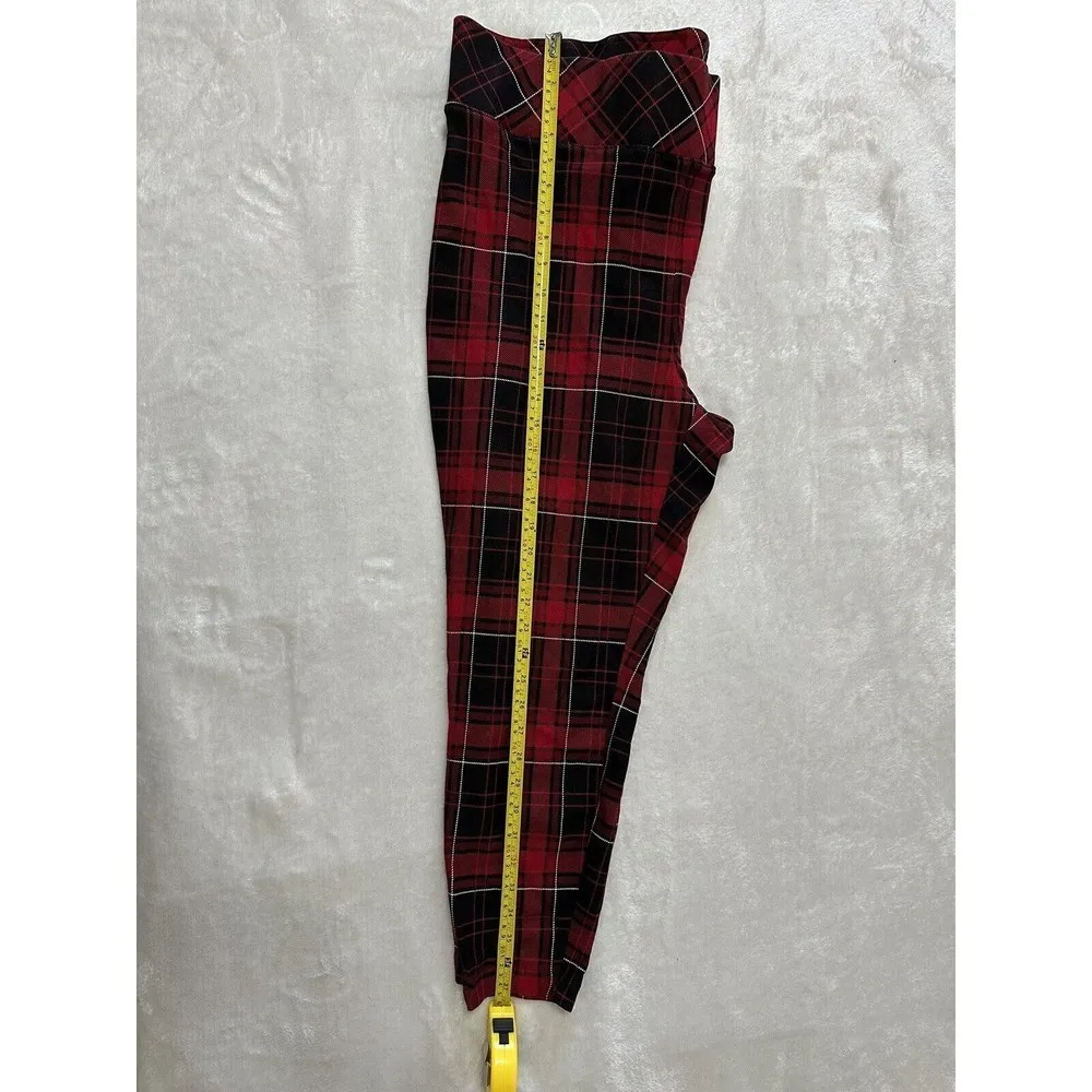 Torrid Womans Sz 4R Premium Ponte Red Plaid Pixie Pants Comfort NWOT - Image 12