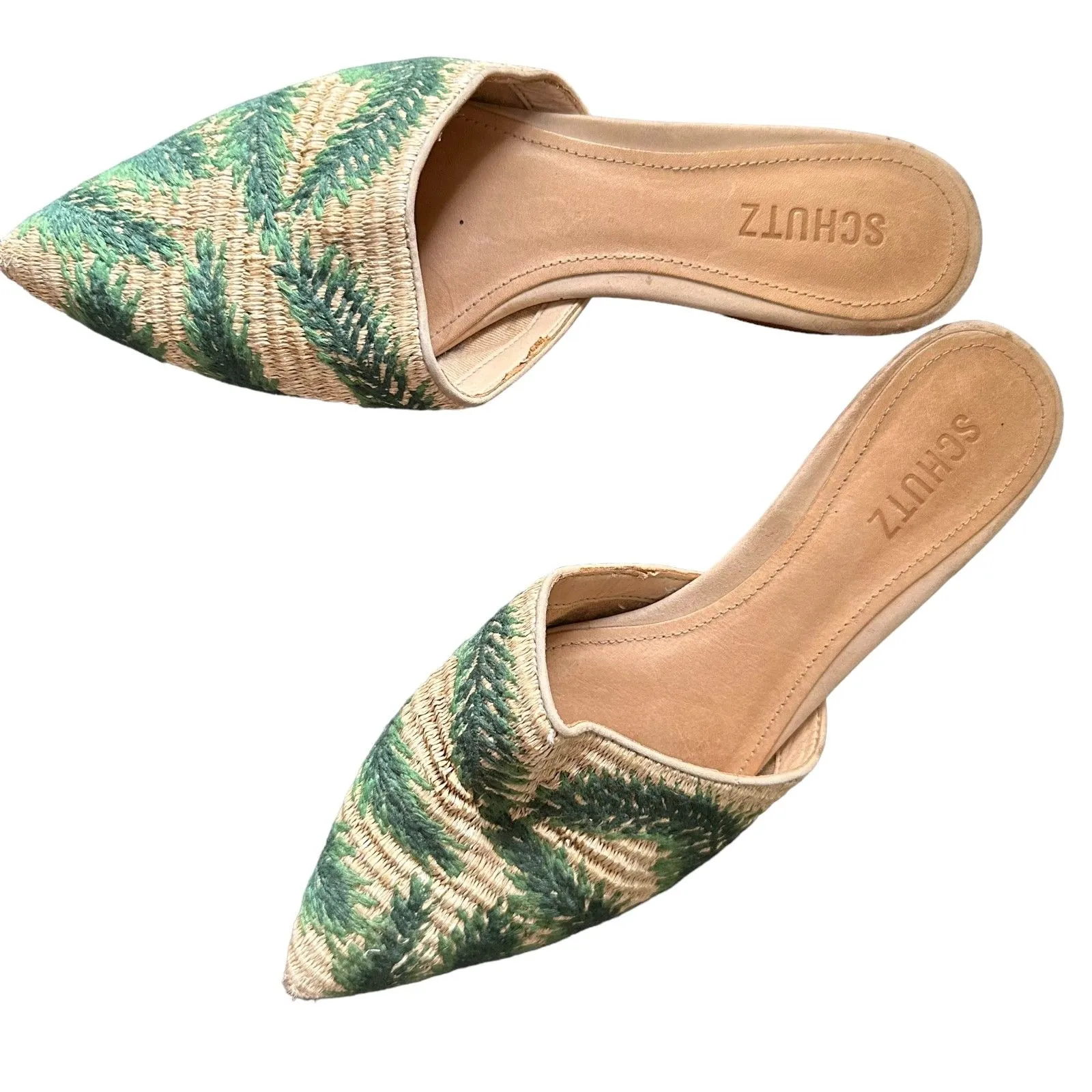 SCHUTZ Palm Raffia Mules Sz 8.5‎ - Image 5