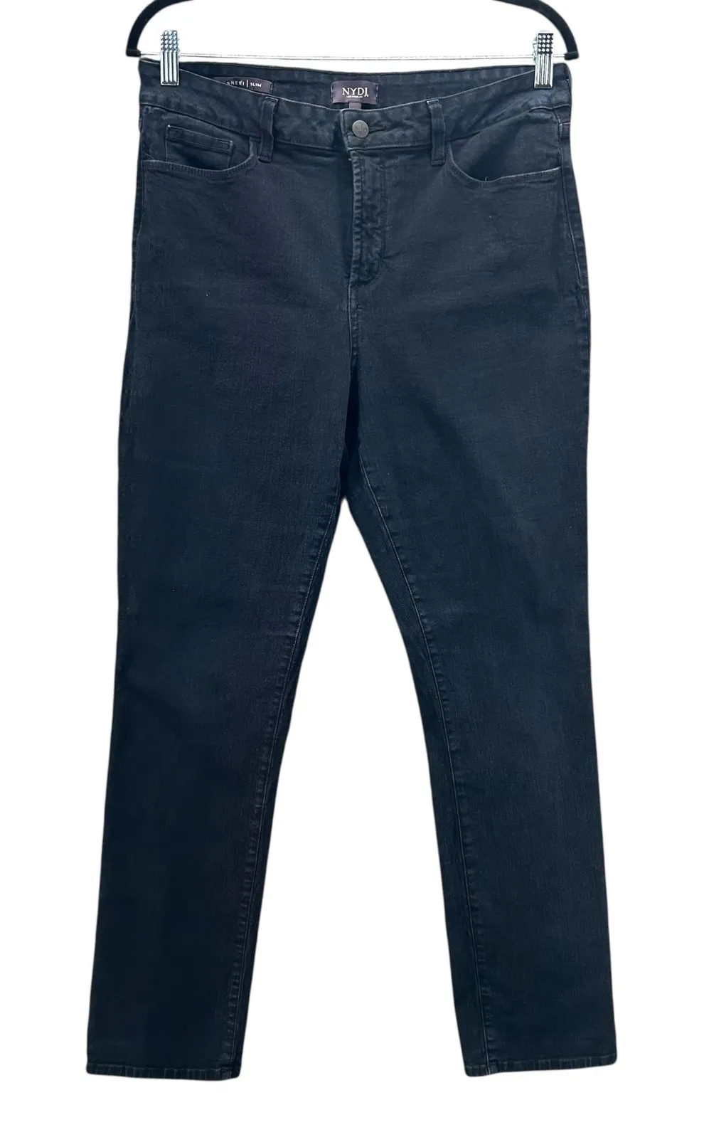 NYDJ Womens Jeans Size 14 Minimalist Capsule Timeless Sheri Slim Black USA - Image 1