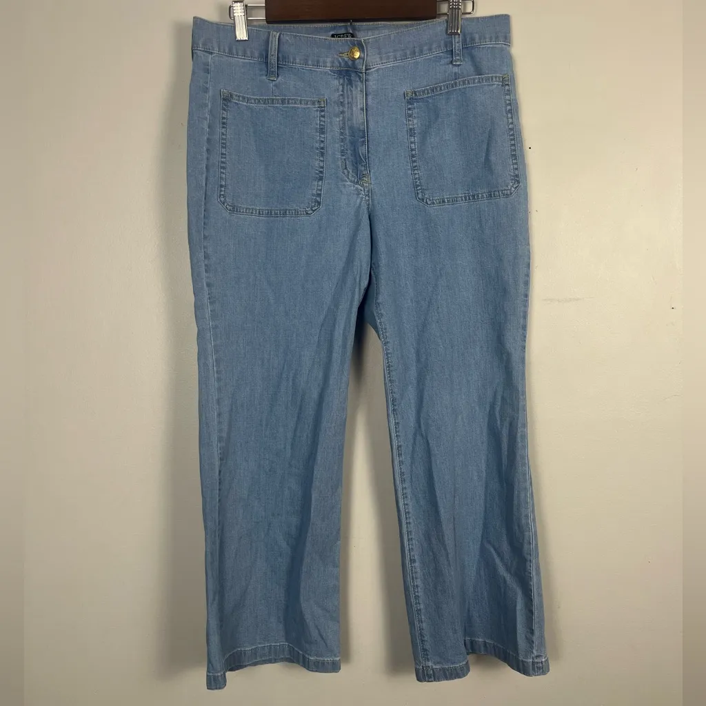 J. Crew High-rise kickout jean with sailor pockets drapey denim Montauk Wash 30P - Image 3