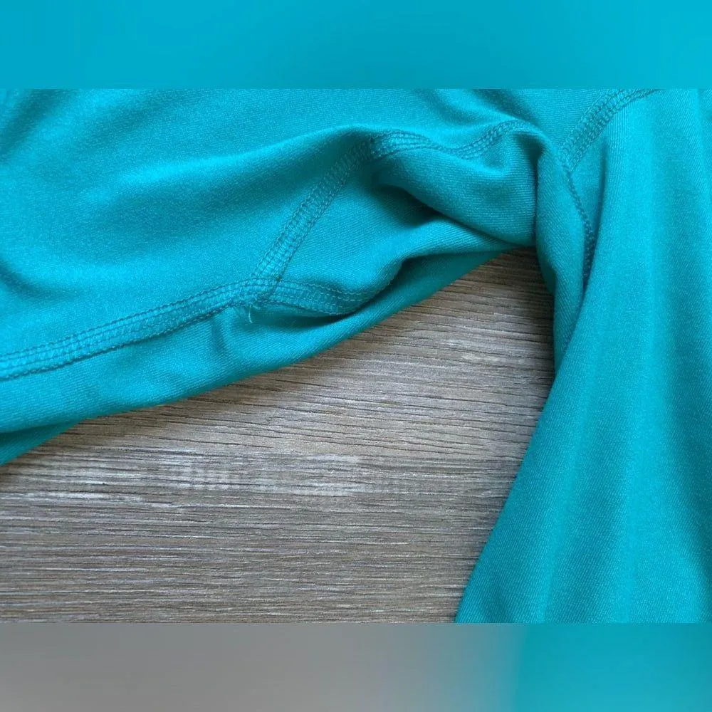 Nike Dri Fit Running Quarter Zip Long Sleeve Jacket Top Athleisure Teal Blue S - Image 5