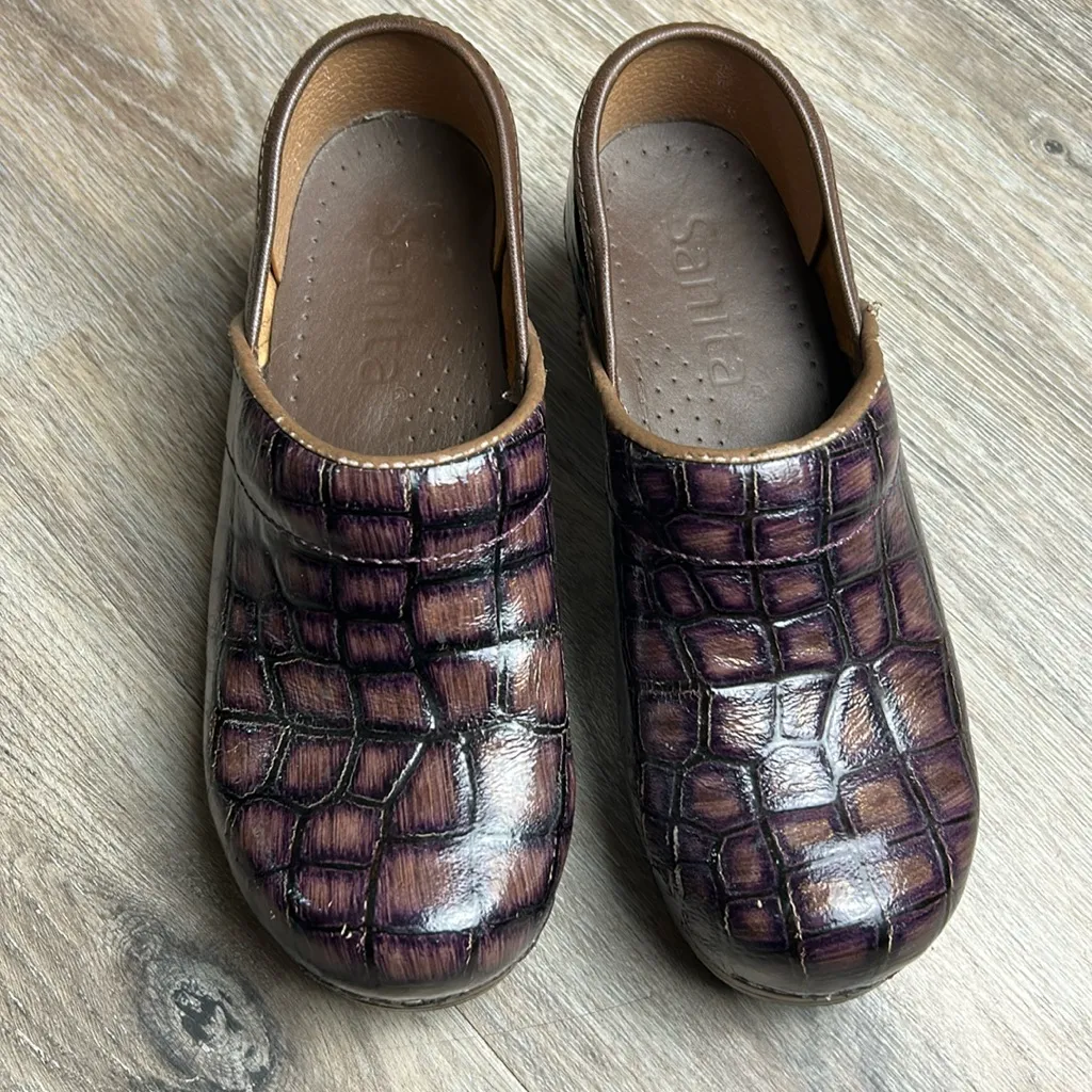 Sanita Clogs Size 37 (US 6.5) Purple - Image 3