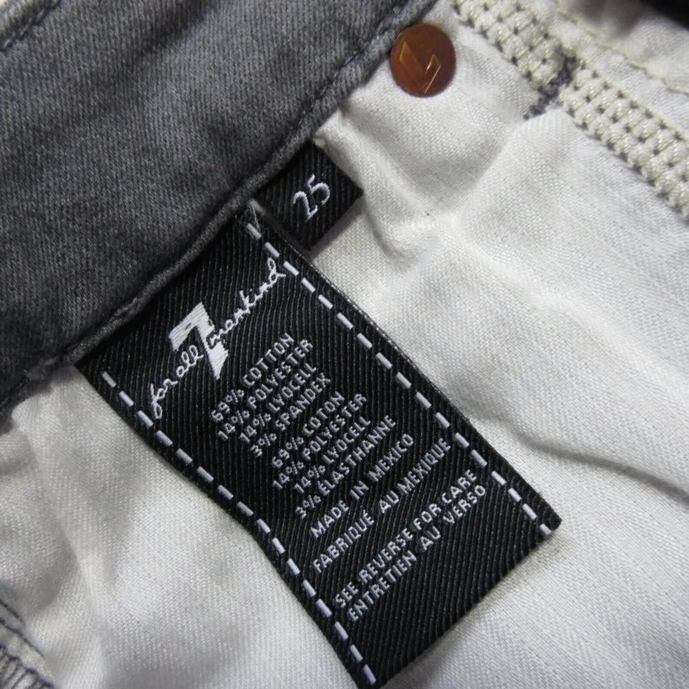NWT 7 For All Mankind High Waist Ankle Skinny in b(air) Chrysler Grey Jeans 25 - Image 4
