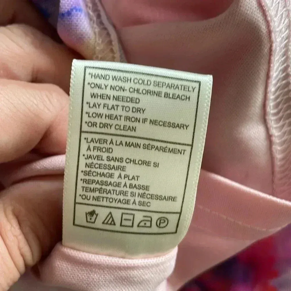 NWT BETSEY JOHNSON Sunset Floral Tie-Dye Mesh Dress Sz Small - Image 11