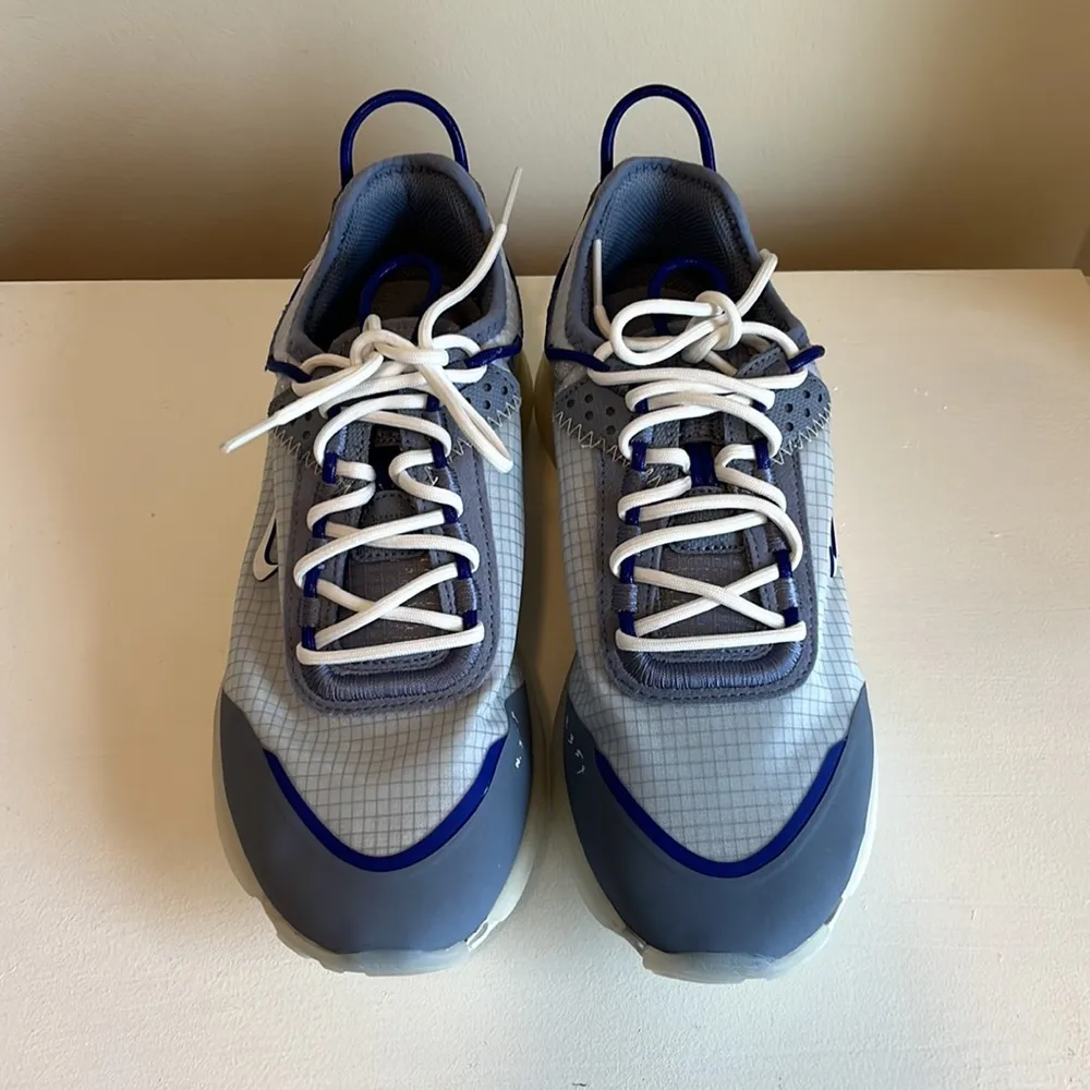 NEW Nike React Live Light Smoke Grey Hyper Royal Tennis Shoes Size 6.5 - Image 5