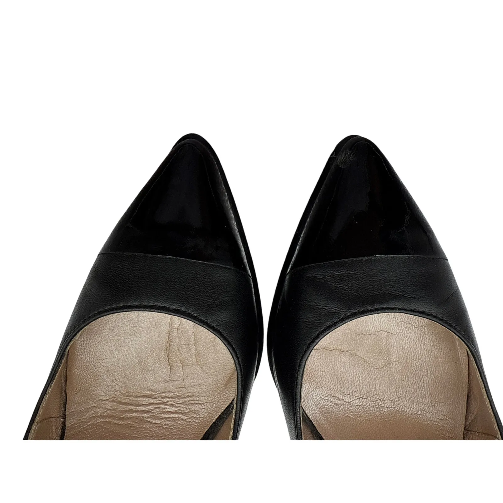 DKNY Shay Leather & Patent Black High Heel Pumps Size 8.5 - Image 4