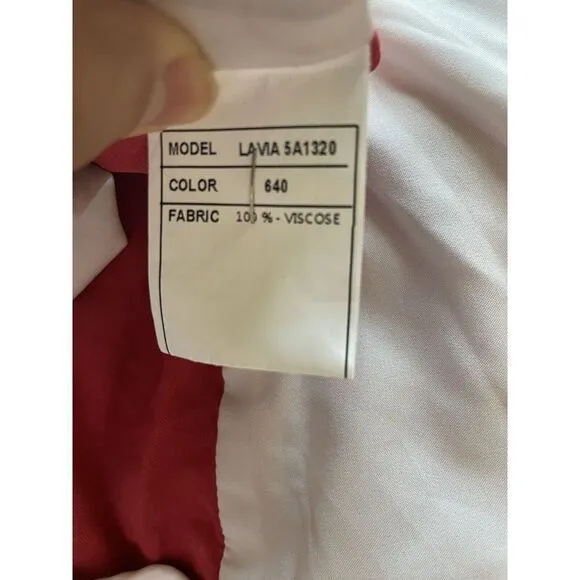 SANTORELLI Red Blazer With‎ Waistband size 50 US M Made in Italy Size M - Image 7