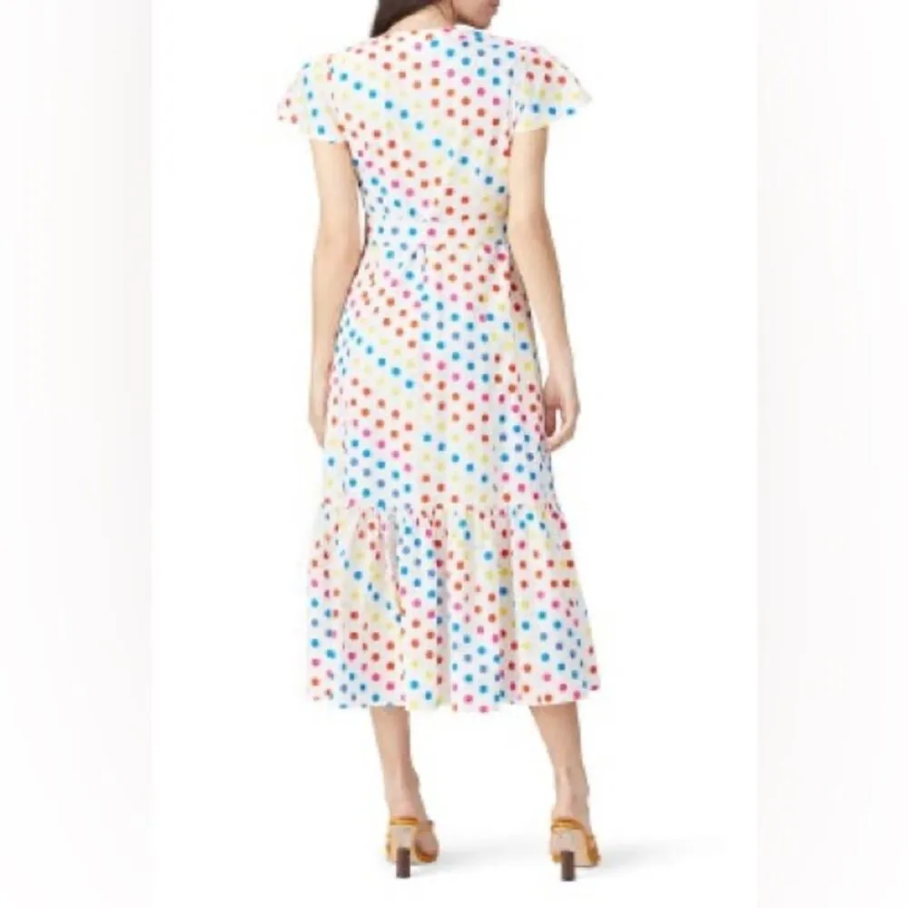 Color Me Courtney Women’s Dipping Dot Minnie Dress Polka Dots Sz 4 White - Image 6