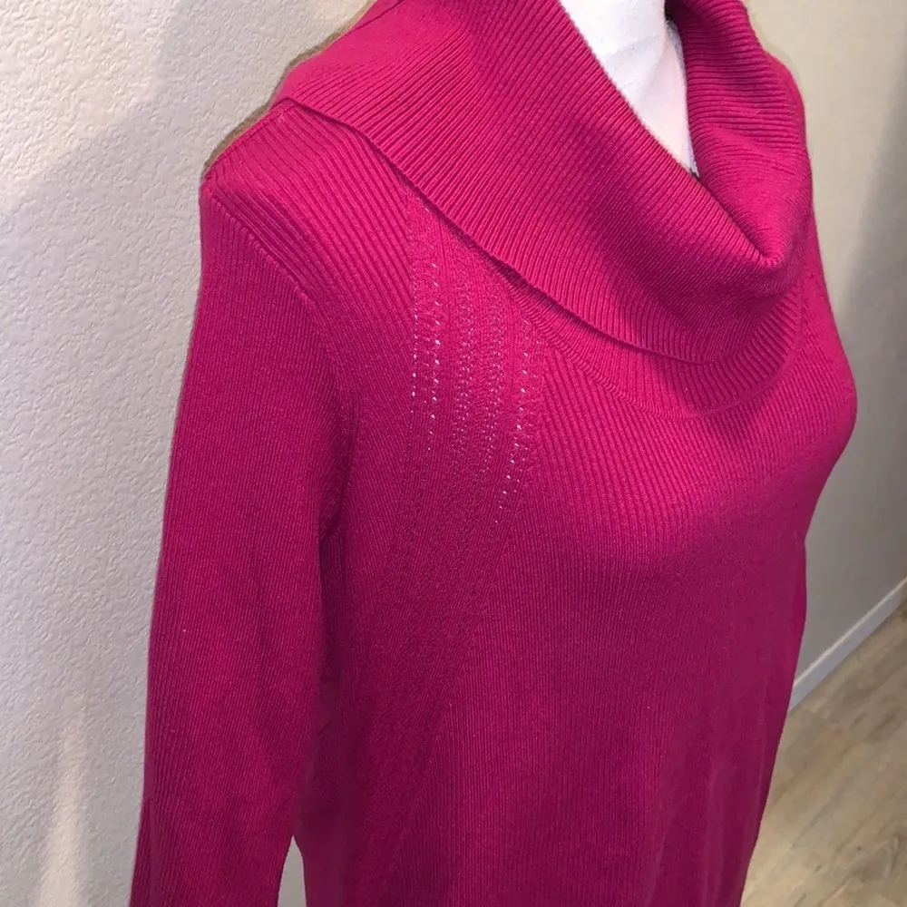 Alex Marie magenta pink cowl neck sweater - Image 4