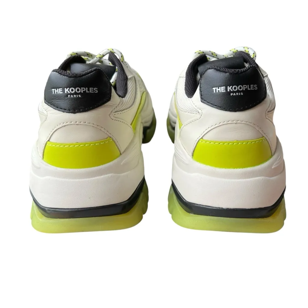 The Kooples White Bicolor Sneakers with Platform Sole Size 8 US 39FR NWT - Image 6