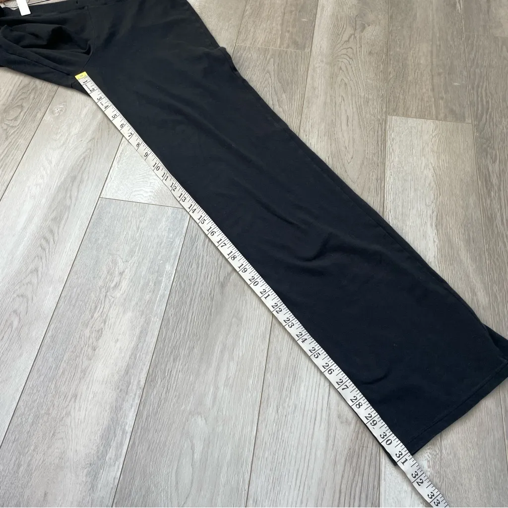 Skims Lounge Pants cotton jersey straight leg womens Black (small) stretch comfy - Image 4