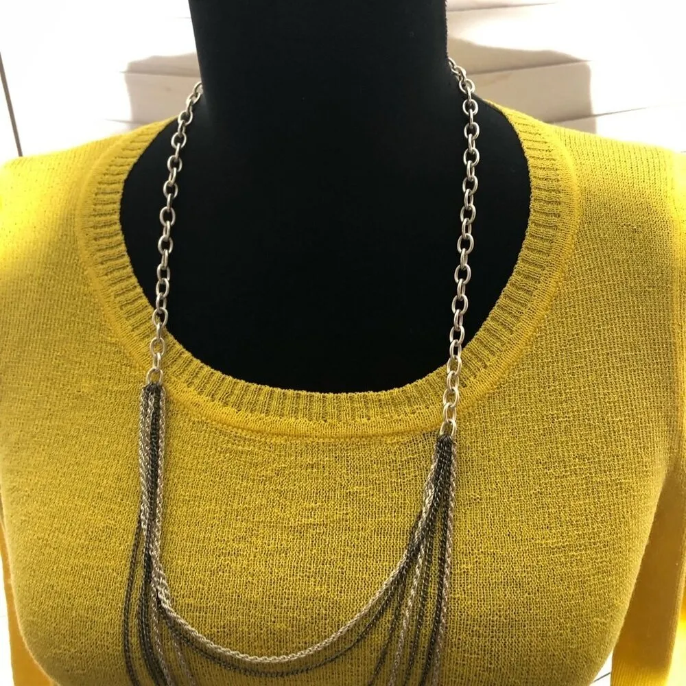 Marc by Marc Jacobs Yellow Silk Blend Knit Sweater Small - Image 8