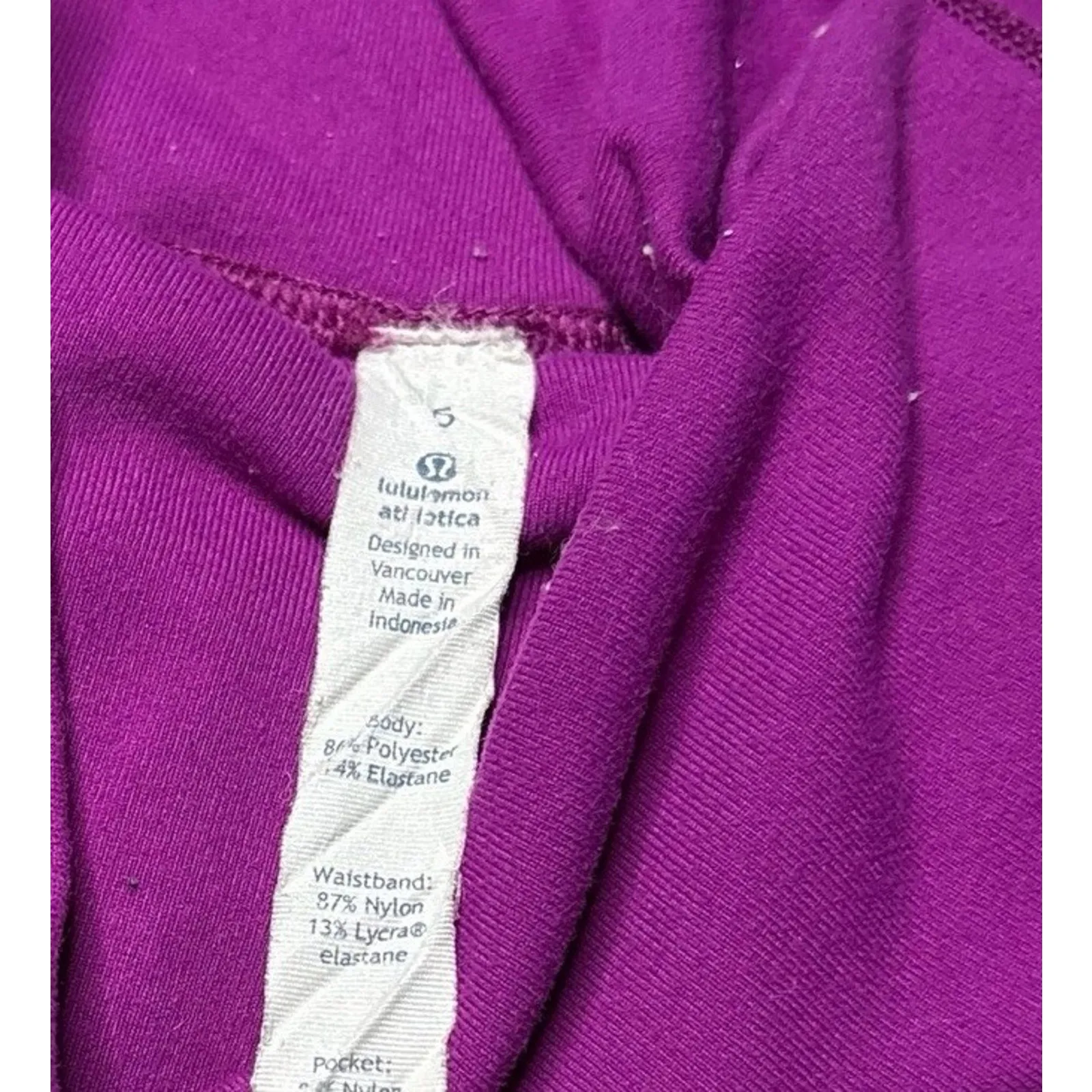 Lululemon Tranquil Crop Size 6 regal Plum - Image 7