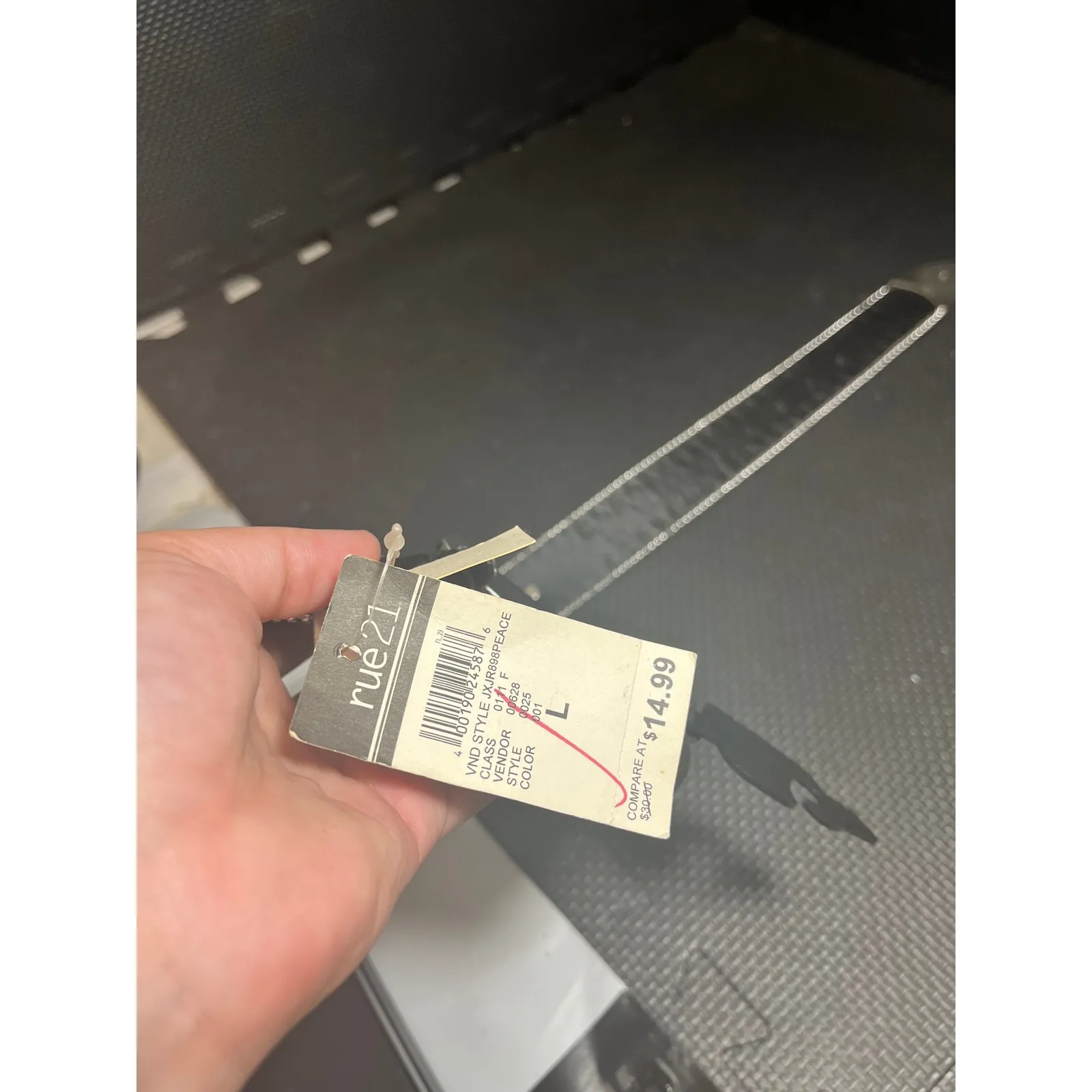 Y2K Rue 21 Womens L‎ Western Rhinestone Faux Leather Bling Belt Black NWT Grunge - Image 7