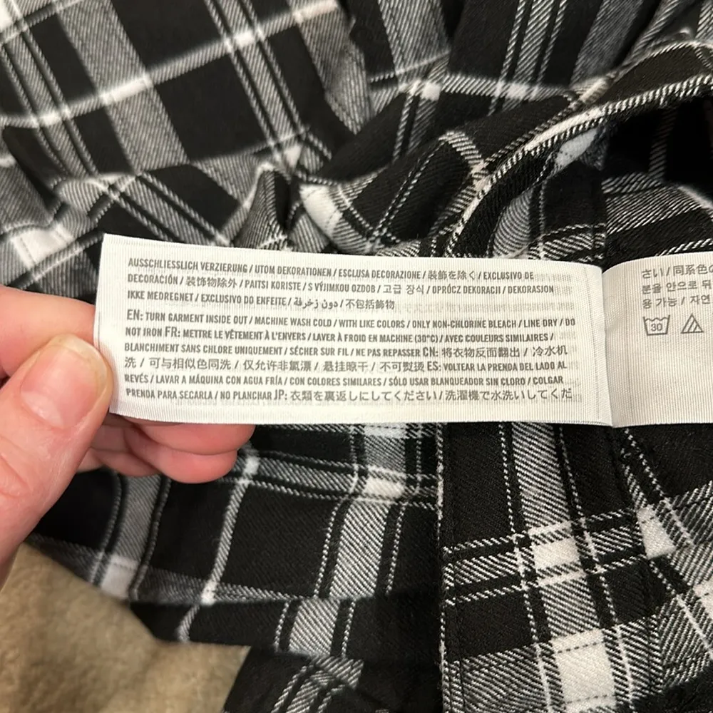 Hollister Clueless Black White Plaid Flare Pleated 90s Y2K Mini Skirt Women XS - Image 8