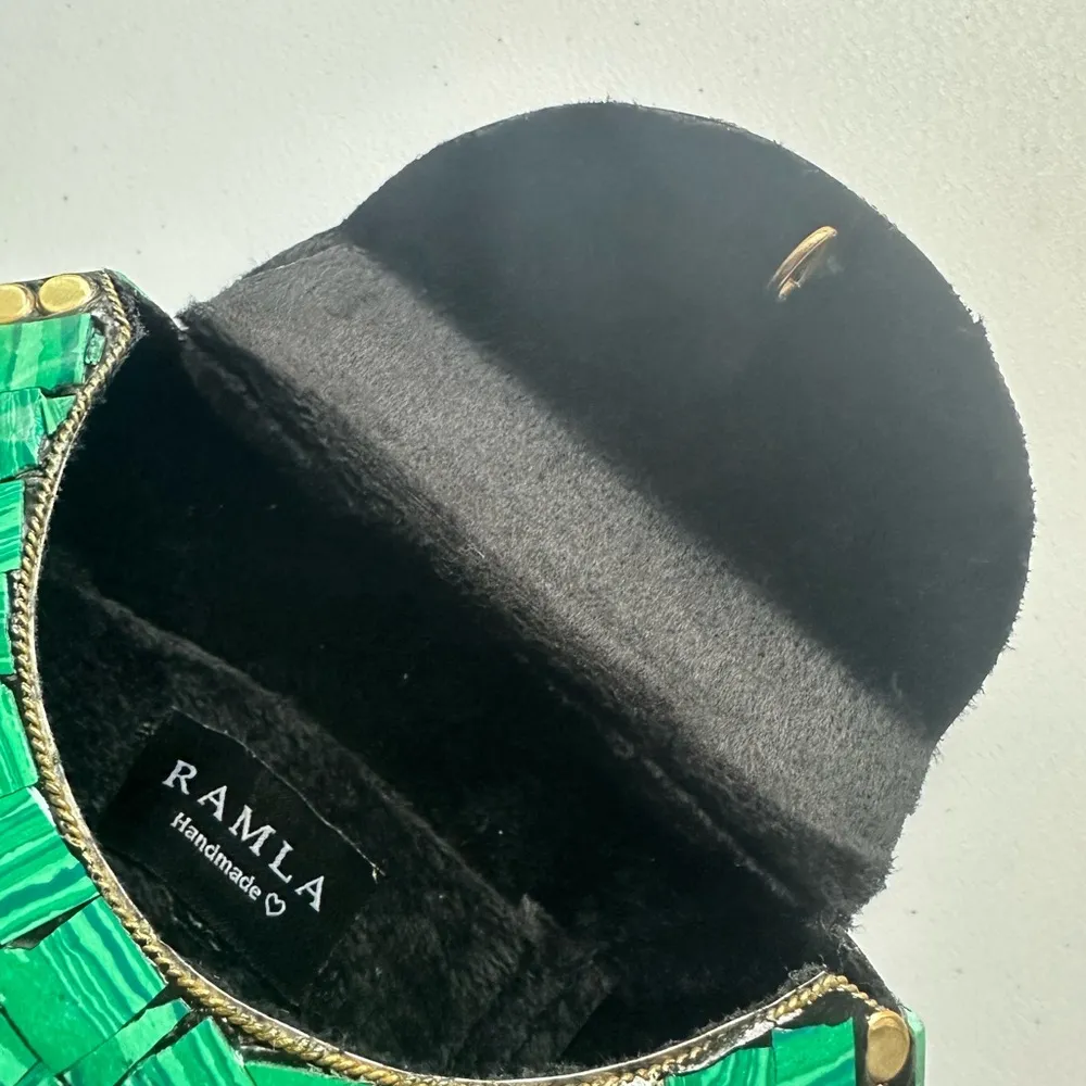 Ramla Evil Eye Green Handmade Tiled Clutch Shoulder Crossbody Bag NWOT - Image 7