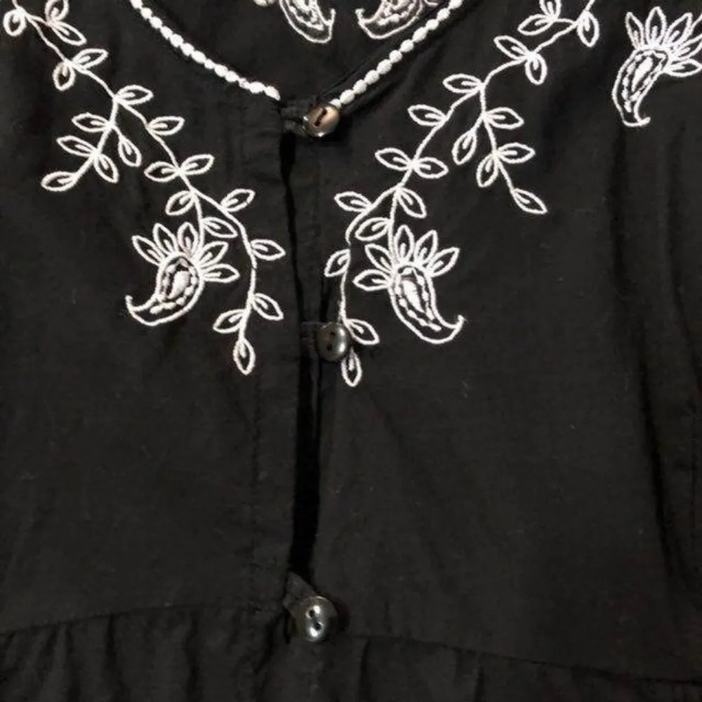 St John’s Bay Swim Cover Up Womens L Used Black Cream Summer Vacation - Image 5