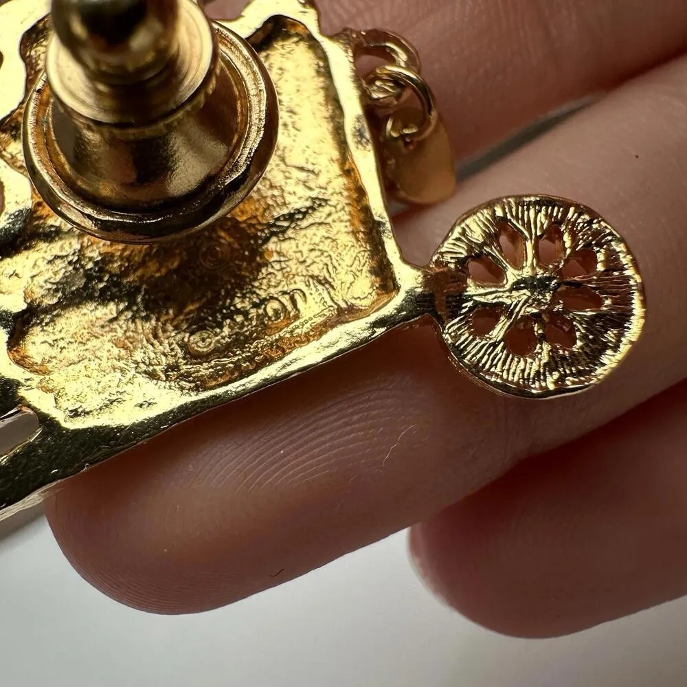 Wheelbarrow Of Hearts / Cupid’s Bow Heart Lot Of 2 Brooch Pin Red Gold Tone - Image 10