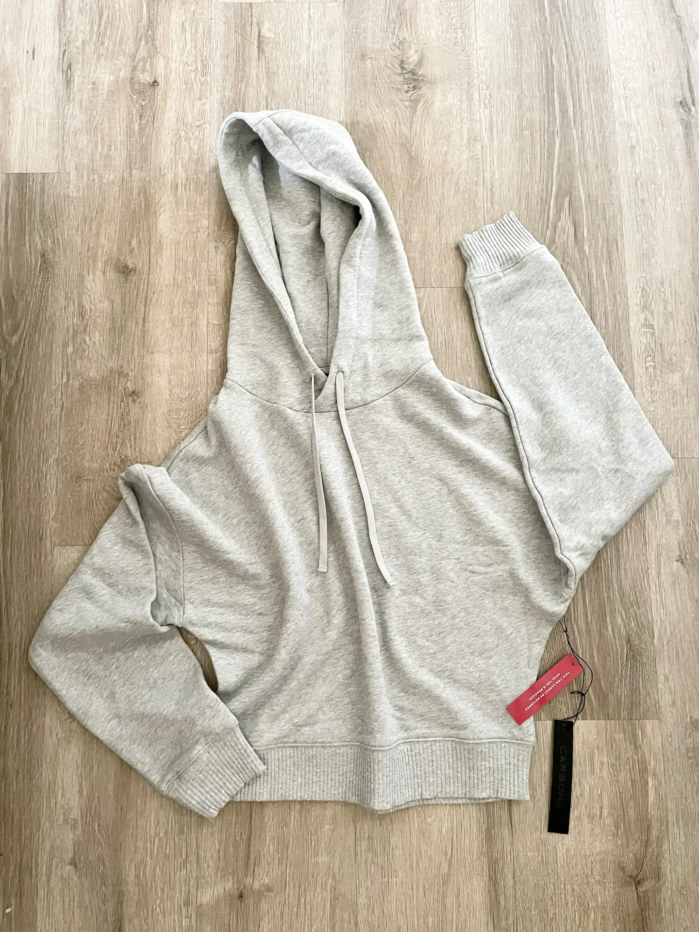 Carbon 38 NWT  Gray French Terry Hoodie S - Image 5