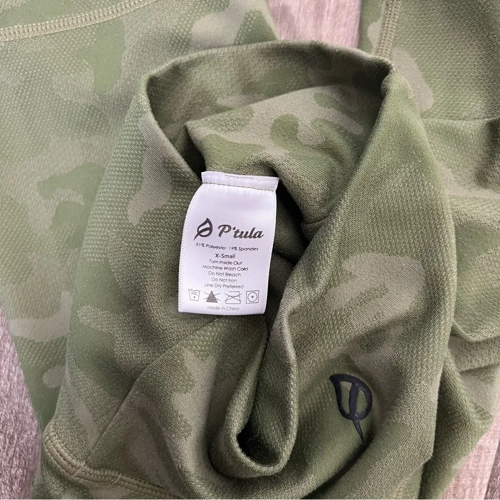 P’tula Green Camo Bike Shorts - Image 11