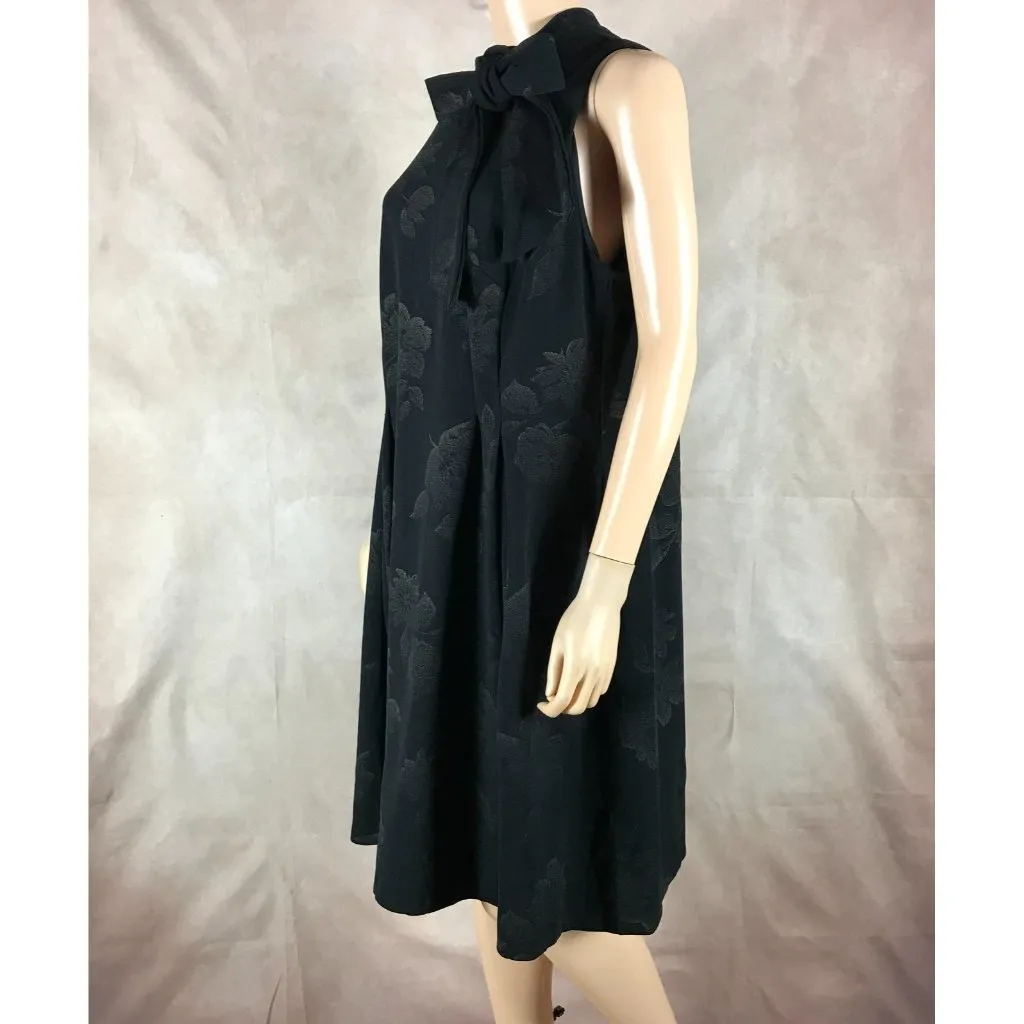 ROBBIE BEE Black & Bronze Floral Tie-neck Dress 1X - Image 5