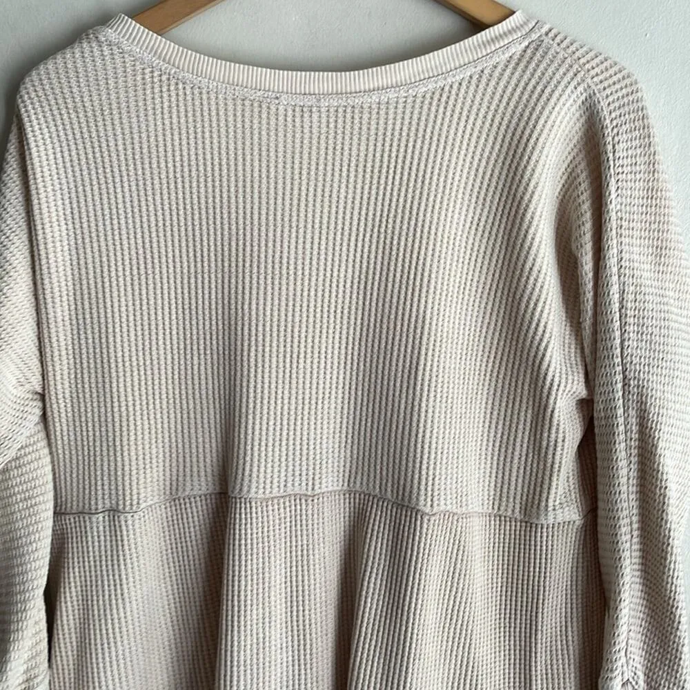 Free People Jolene Sand Mini Dress Small Oversized Fit - Image 9