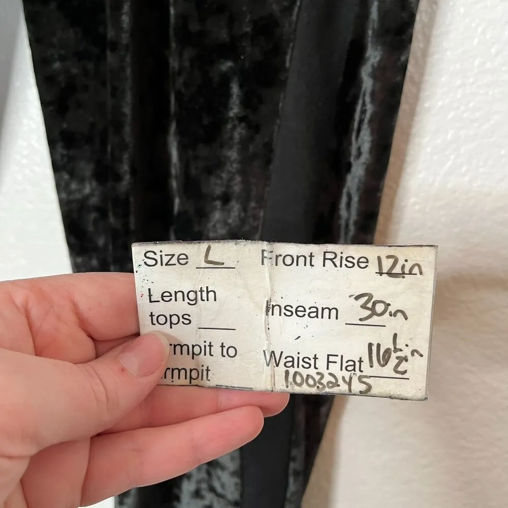 Victorias Secret PINK Womens Black Velvet Drawstring Jogger pants Size L - Image 11