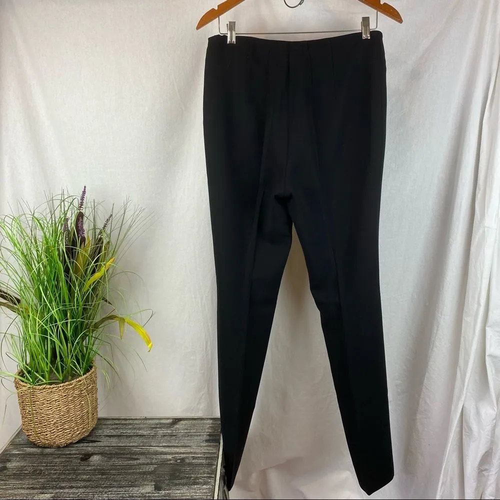 Akris Black Side Zip Straight Leg Trouser Pants 6 - Image 3