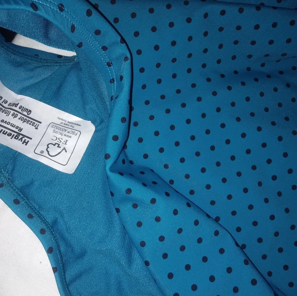 TS 5X Teal Black Polka Dot Bikini Bottom Plus - Image 5