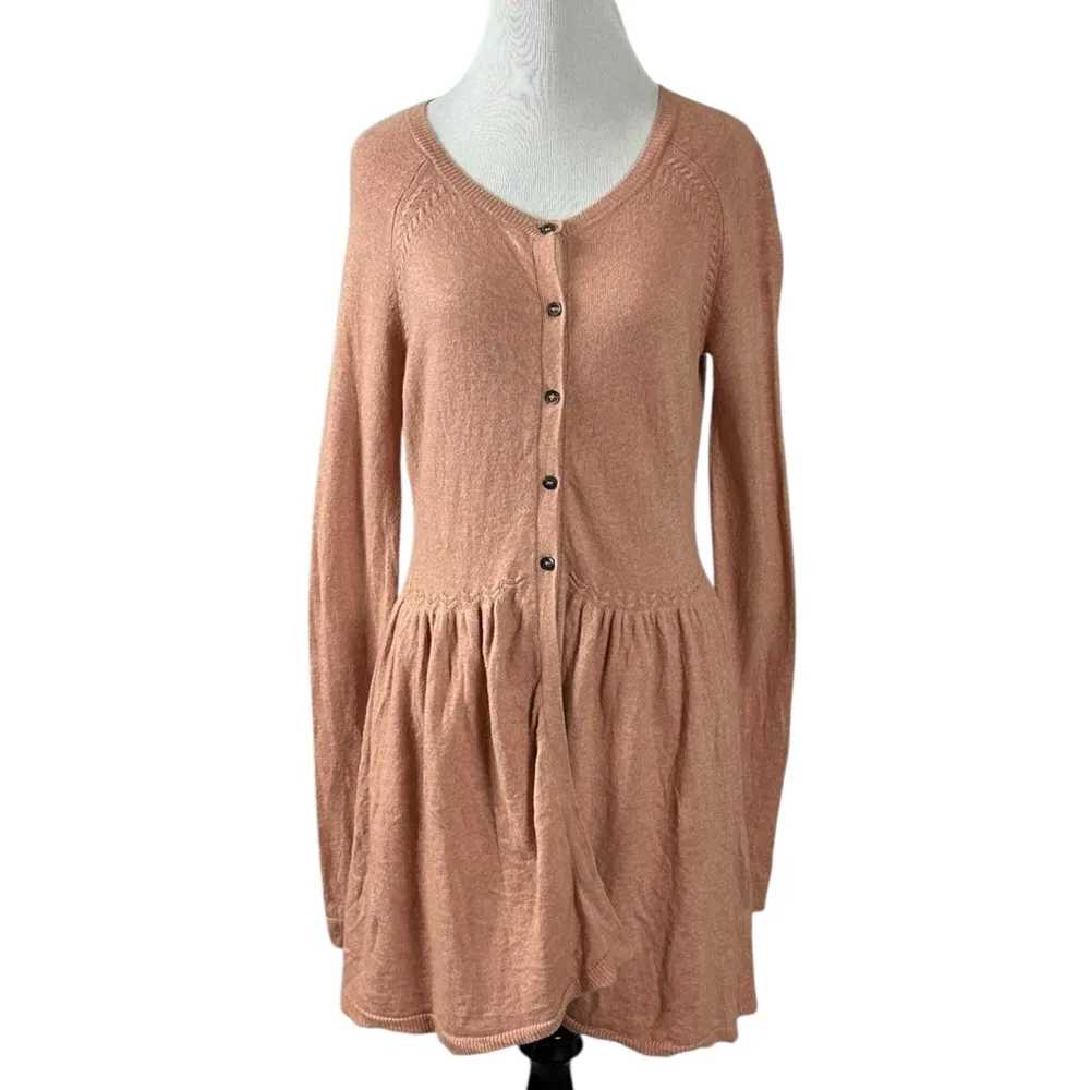 Sundance Favorite Days Sweater Cardigan Blush Pink Cashmere Blend Dainty Small - Image 3