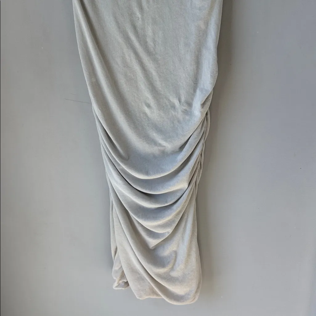 James Perse Pale Green Ruched Midi Dress - Image 3