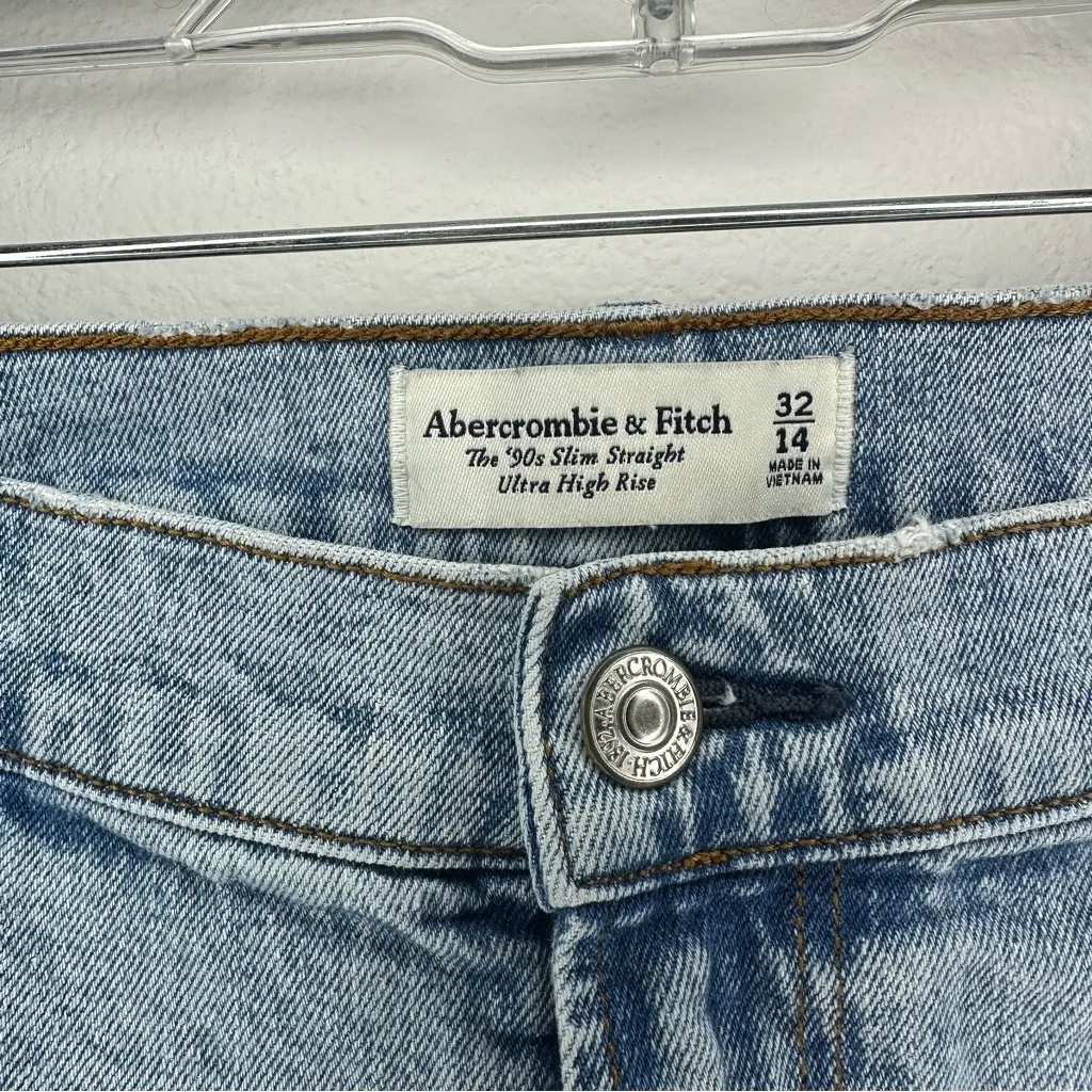 Abercrombie & Fitch The 90s Slim Straight Ultra High Rise Curve Love Size: 32/14 - Image 6