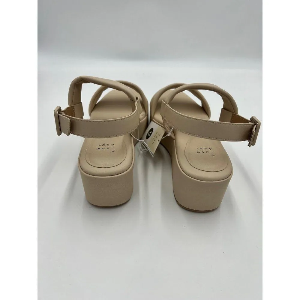 Brand New A New Day Women's Esperanza‎ Wedge Heel  Color Cream Size 11W - Image 5