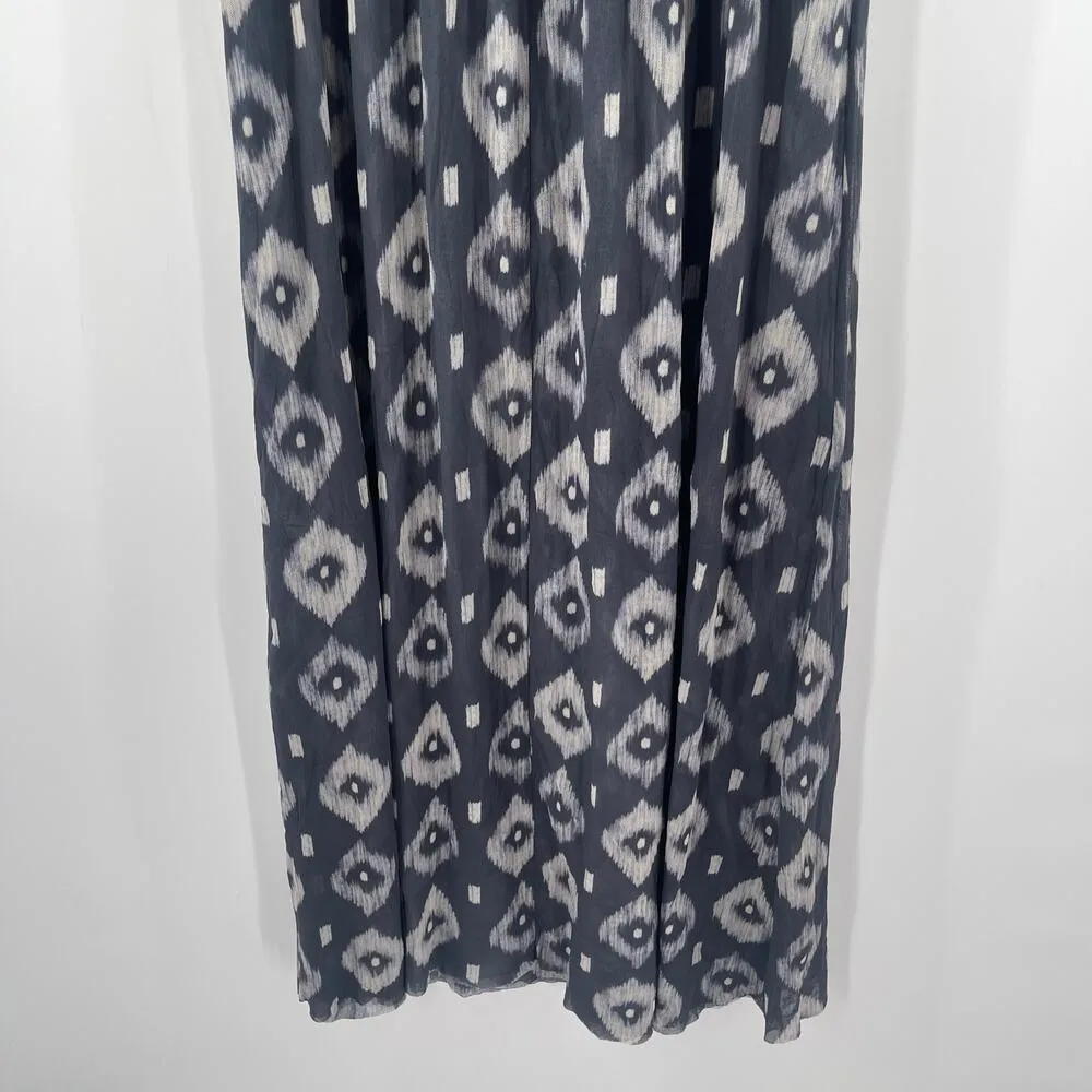 SWEET PEA Dress Size Large Maxi Long Y2000s 2K Strapless Gray Lightweight Ruffle - Image 8