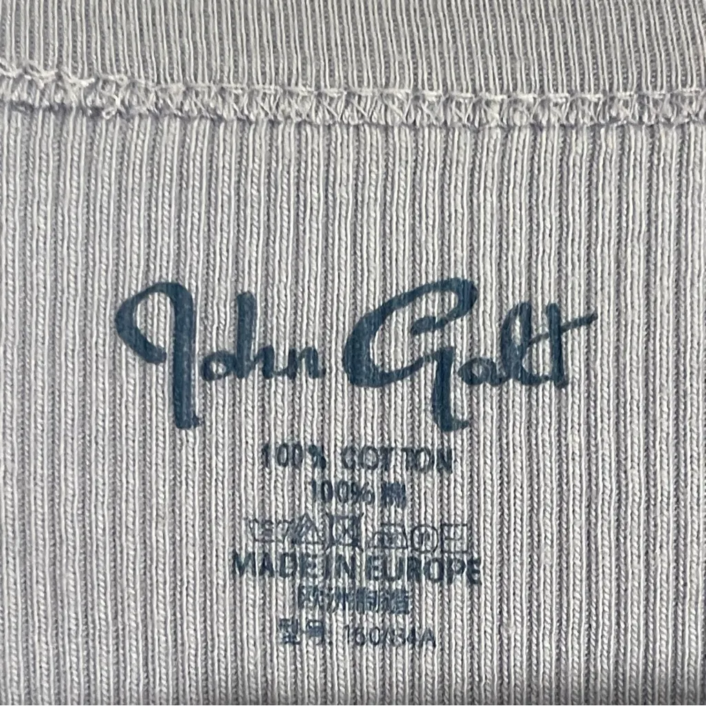 JOHN GALT | Lavender Ribbed Button Down Crop Top Sz OS - Image 6